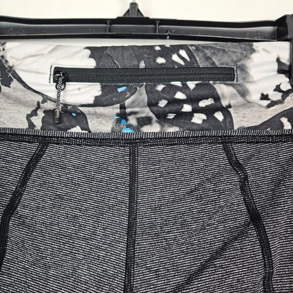 Lululemon Pace Rival Crop Wee Stripe Black Heathered Exploded So Fly Butterfly - Picture 9 of 13